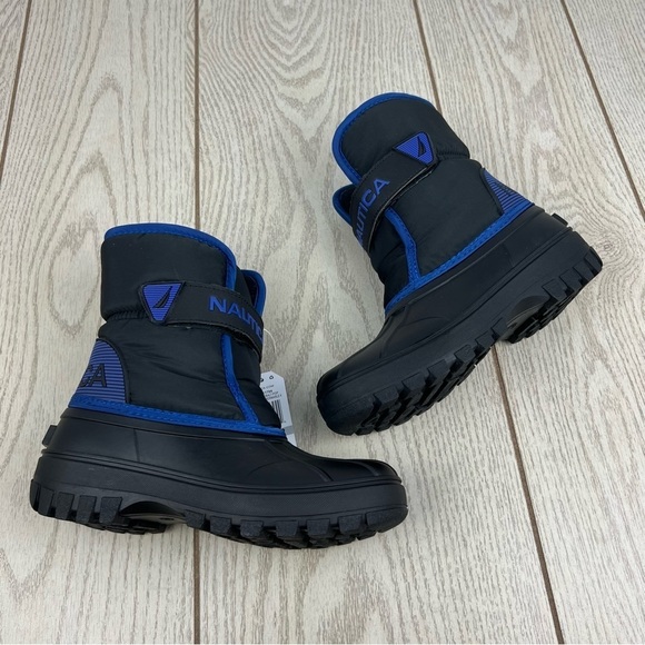 Nautica Girl's Albemarle 4 Cold Weather Boots Kids Sizes Black Cobalt Pop $50 - Picture 4 of 7
